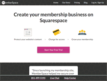 Tablet Screenshot of memberspace.com